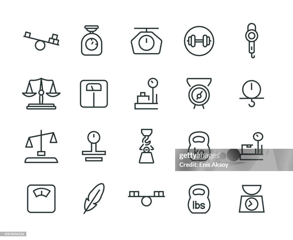 Gewicht-Icon-Set