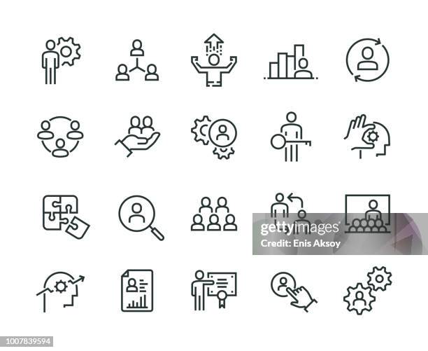 business management-icon-set - expert stock-grafiken, -clipart, -cartoons und -symbole