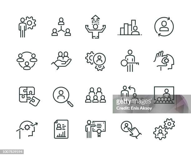business management icon set - expertise stock illustrations