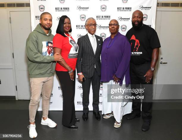 Sybrina Fulton, Jussie Smollett, Al Sharpton, Judith Jamison and Tracy Martin attend the Screening And Panel For "Rest In Power: The Trayvon Martin...