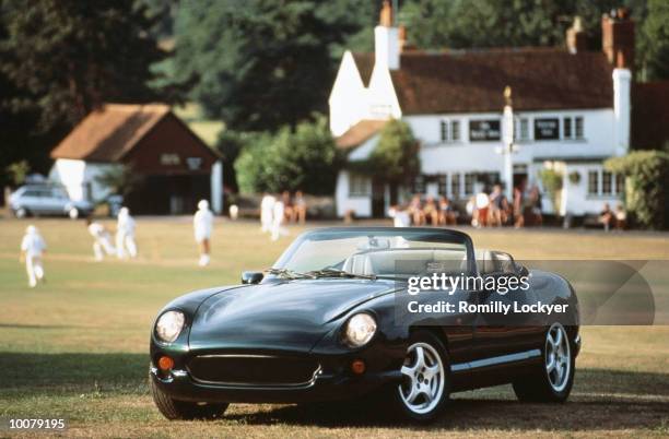 sportscar at crickett match - sports car stock pictures, royalty-free photos & images