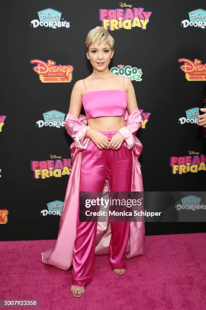 Actress Cozi Zuehlsdorff attends the "Freaky Friday" New York Premiere at The Beacon Theatre on July 30, 2018 in New York City.