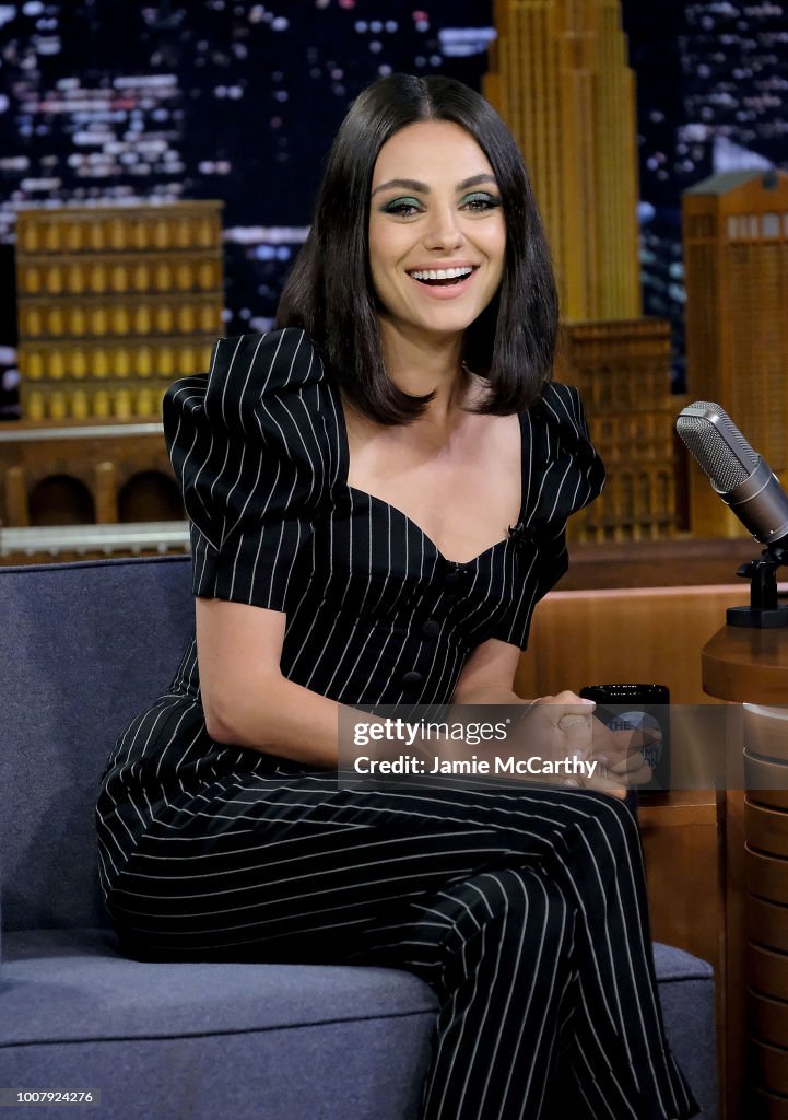 Mila Kunis Visits "The Tonight Show Starring Jimmy Fallon"