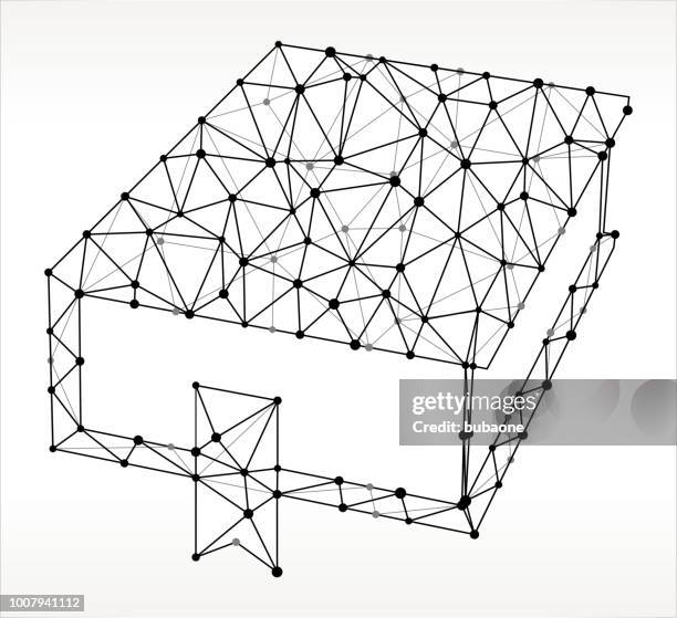 closed book triangle node black and white pattern - school closed stock illustrations
