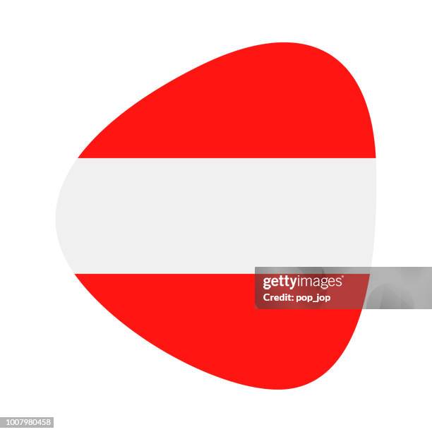 österreich - abstrakte vektor flache flaggensymbol - austria flag stock-grafiken, -clipart, -cartoons und -symbole