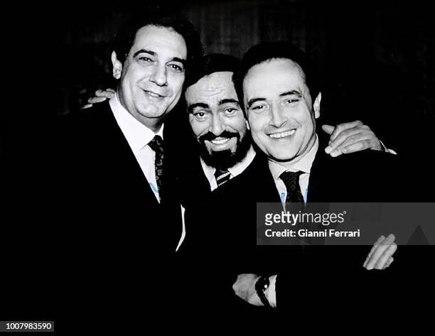 Placido Domingo, Luciano Pavarotti and Jose Carreras, Barcelona, 1998.
