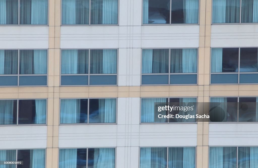 Full frame of a high-rise hotel Building