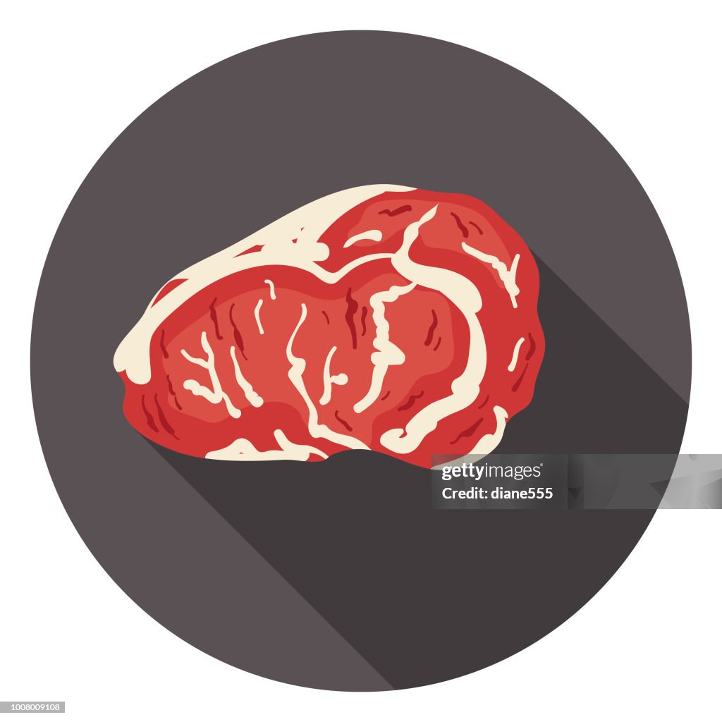 Fresh Roast Beef Meat Icon