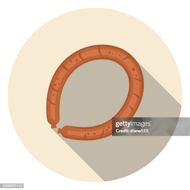 cured salami meat icon - salami stock illustrations