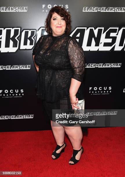 Actress Ashlie Atkinson attends the "BlacKkKlansman" New York premiere at Brooklyn Academy of Music on July 30, 2018 in New York City.