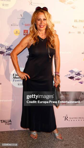 Miriam Diaz Aroca attends the Steven Tyler concert photocall at Royal Theatre during Universal Music Festival on July 30, 2018 in Madrid, Spain.