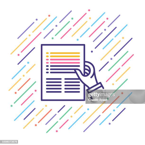 ilustrações de stock, clip art, desenhos animados e ícones de scenario line icon - editor
