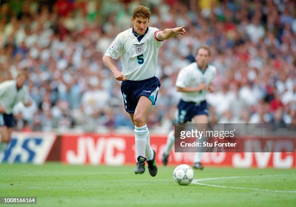 England defender Tony Adams in action during the 1996 UEFA European Championship Finals Qquarter Final against Spain at Wembley Stadium on June 22,...