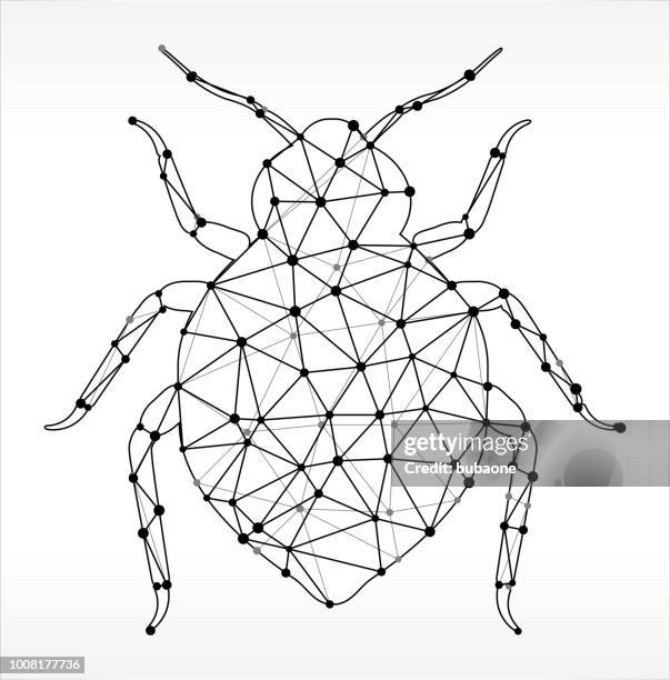 bedbug triangle node black and white pattern - bed bug white background stock illustrations