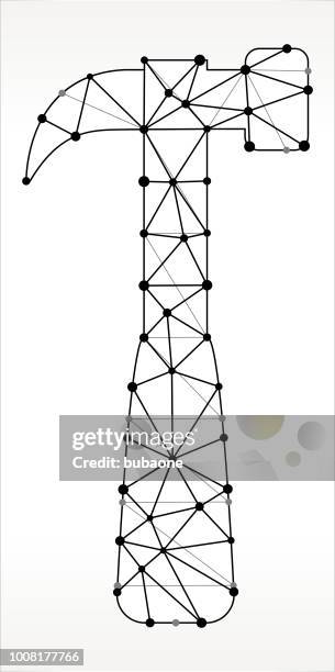 blacksmith hammer triangle node black and white pattern - blacksmith stock illustrations