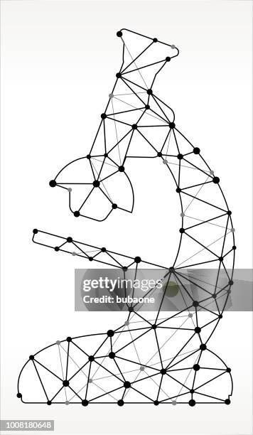 microscope  triangle node black and white pattern - two dimensional shape stock illustrations