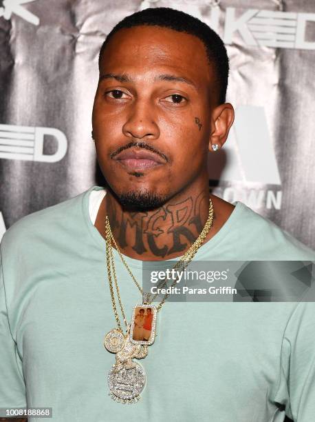 Rapper Trouble attends "Birds Of A Feather 2" Atlanta screening at Regal Cinemas Atlantic Station Stadium 16 on July 30, 2018 in Atlanta, Georgia.