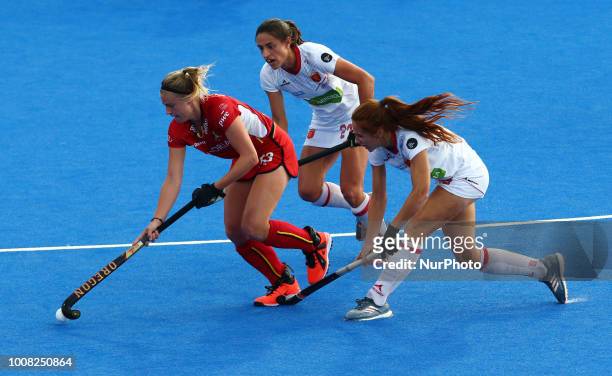 Alix of Belgium during FIH Hockey Women's World Cup 2018 Day Nine match Cross-Over game 26 between Belgium and Spain at Lee Valley Hockey &amp;...