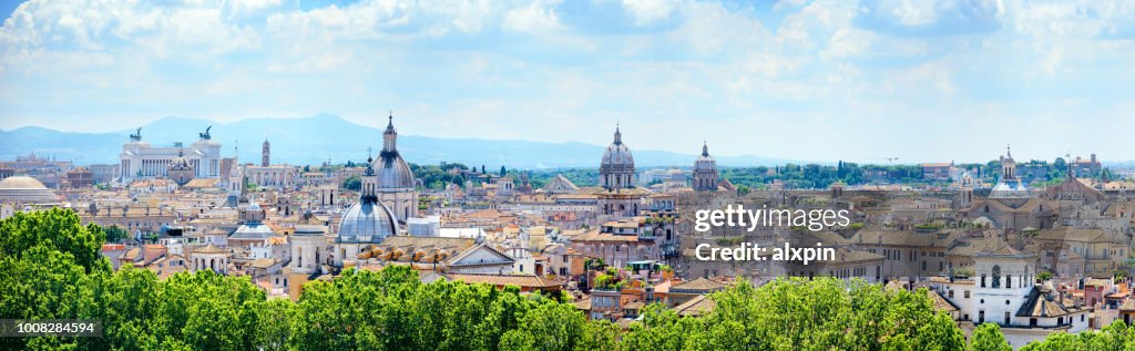 Skyline of Rome at sunny day