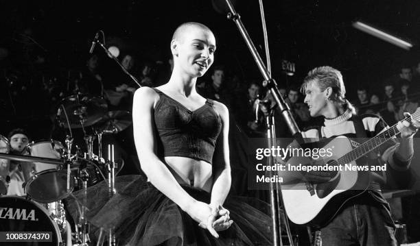 Sinead O'Connor on stage at the Olympic Ballroom, .