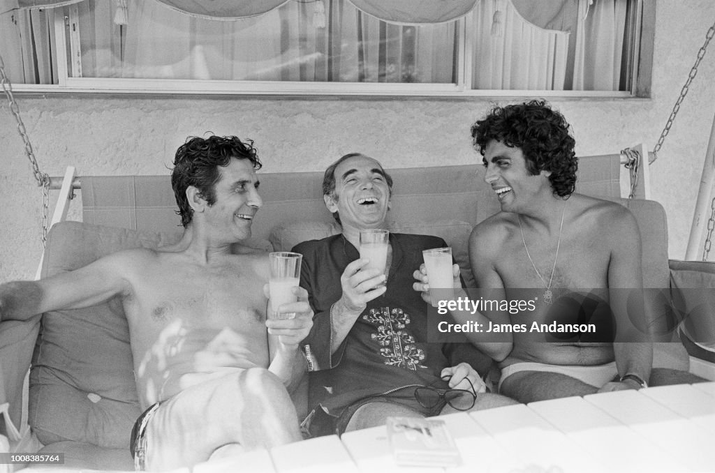 French Singers Gilbert Bécaud, Charles Aznavour and Enrico Macias