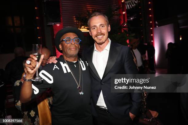 Spike Lee and Jasper Pääkkönen attend the "BlacKkKlansman" New York Premiere at Brooklyn Academy of Music on July 30, 2018 in New York City.