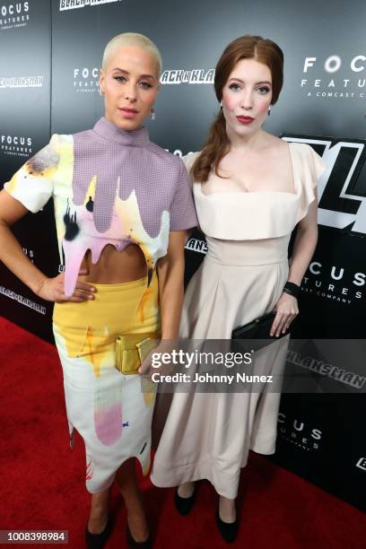 Kennedy Yanko and Elise Hudson attend the "BlacKkKlansman" New York Premiere at Brooklyn Academy of Music on July 30, 2018 in New York City.