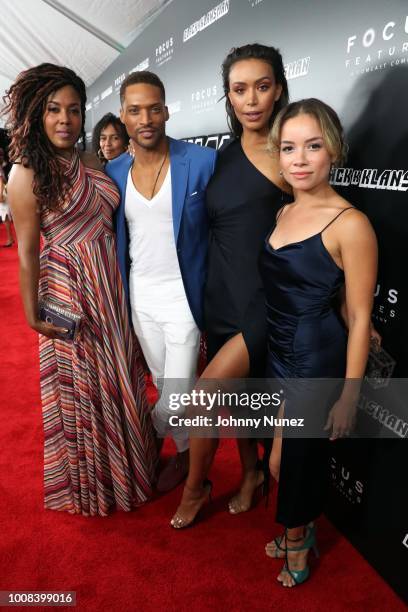 De'Adre Aziza, Cleo Anthony, Ilfenesh Hadera, and Cindy Morgan attend the "BlacKkKlansman" New York Premiere at Brooklyn Academy of Music on July 30,...