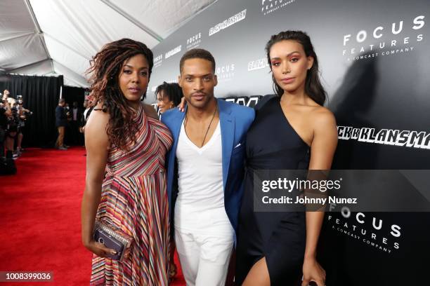 De'Adre Aziza, Cleo Anthony, and Ilfenesh Hadera attend the "BlacKkKlansman" New York Premiere at Brooklyn Academy of Music on July 30, 2018 in New...