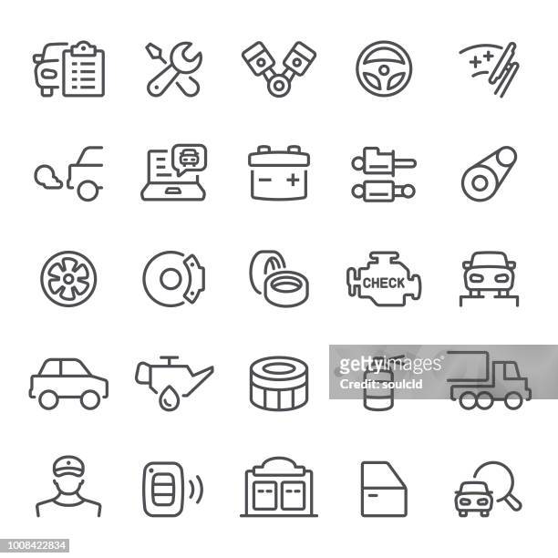 ilustrações de stock, clip art, desenhos animados e ícones de car service icons - motor