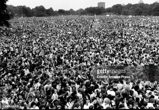 Anti-Nuclear Rally in Central Park on June 12, 1982 in New York City.