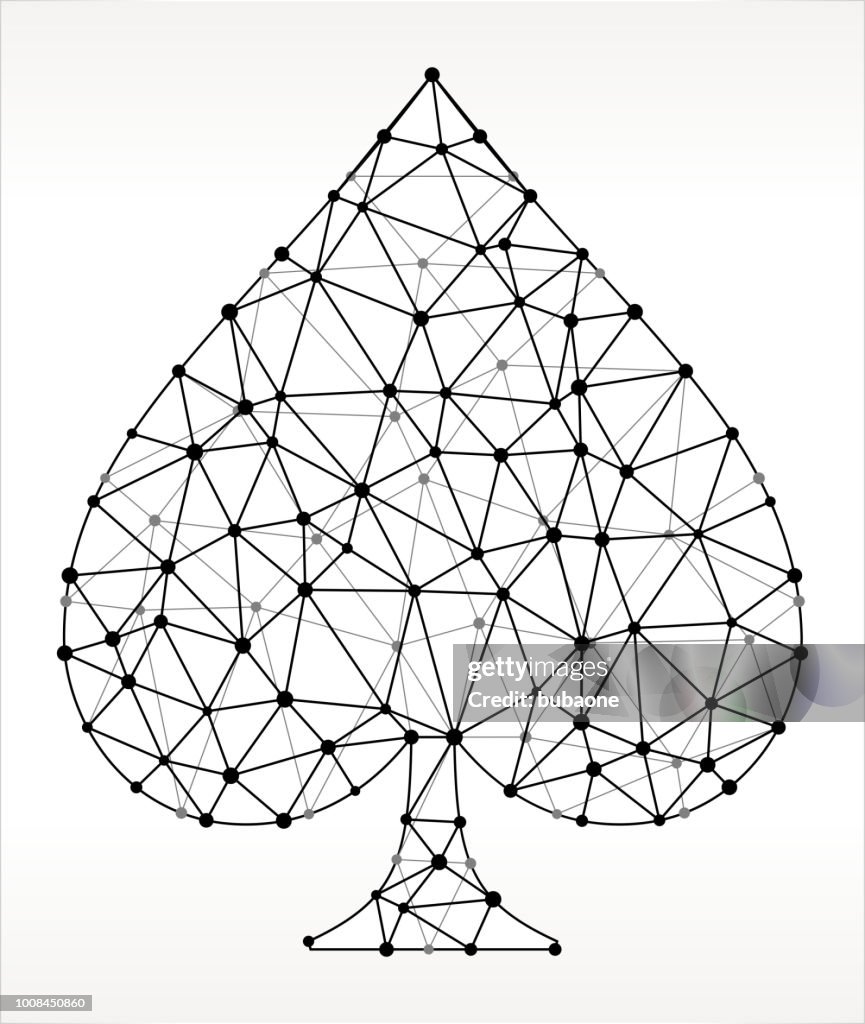 Spades Triangle Node Black And White Pattern High-Res Vector Graphic ...