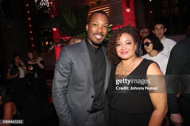 Corey Hawkins and Dr. Angelique Nunez attend the "BlacKkKlansman" New York Premiere at Brooklyn Academy of Music on July 30, 2018 in New York City.
