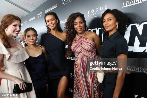 Elise Hudson, Cindy Morgan, Ilfenesh Hadera, and De'Adre Aziza attend the "BlacKkKlansman" New York Premiere at Brooklyn Academy of Music on July 30,...