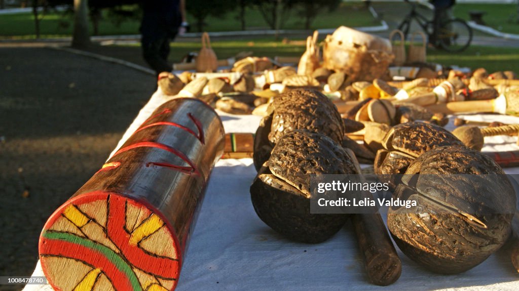 Crafts - Musical Instruments produced with natural elements.