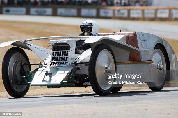 14th July : 1923-typ Avions Voisin C6 Laboratoire entered by Peter Mullin and driven by Philipp Moch at Goodwood on July 14th, 2018 in Chichester,...