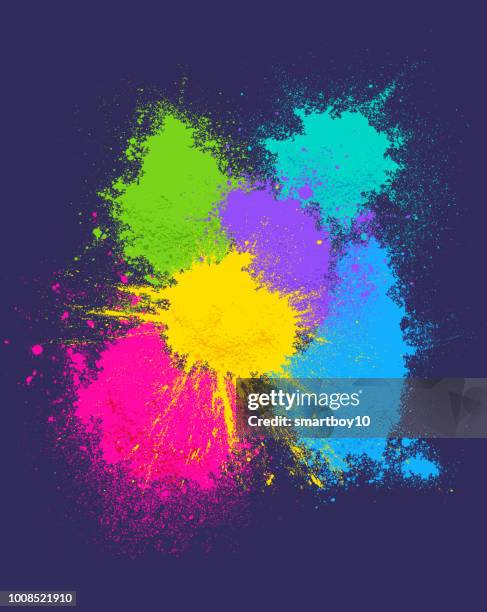colored powder background - holi stock illustrations