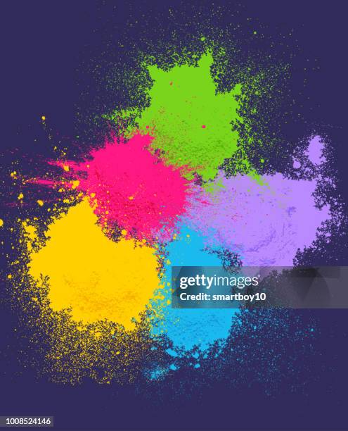 colored powder background - holi stock illustrations