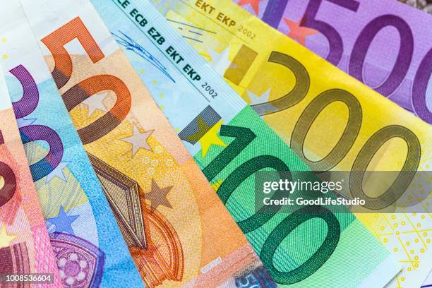 euros - five hundred euro banknote stock pictures, royalty-free photos & images