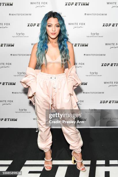 Niki DeMartino attends White Fox Boutique Swimwear Launch Of 100% Salty at Catch on July 26, 2018 in West Hollywood, California.