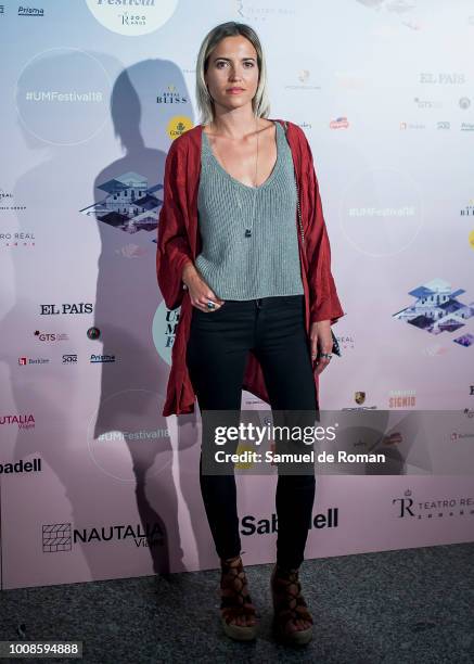 Ana Fernandez attends Pablo Alboran concert in Madrid on July 31, 2018 in Madrid, Spain.