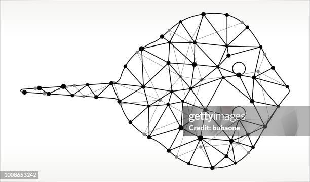 stingray triangle node black and white pattern - stingray stock illustrations