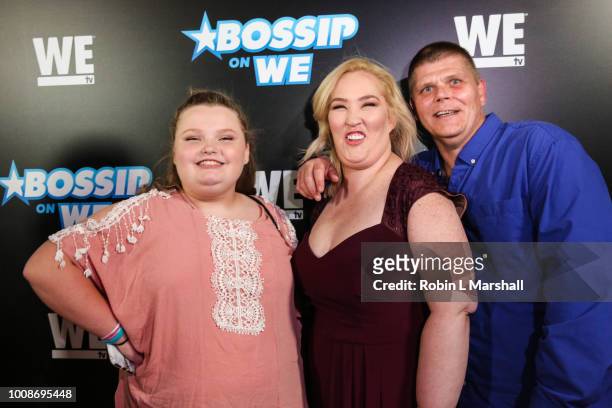 Personalities Alana Thompson "Honey Boo Boo", June Shannon "Mama June" and Geno attends the 2nd Annual Bossip "Best Dressed List" event at Avenue on...
