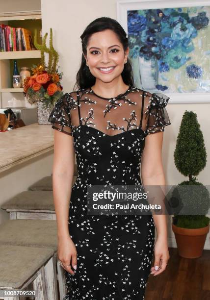 Actress Melissa Carcache visits Hallmark's "Home & Family" at Universal Studios Hollywood on July 31, 2018 in Universal City, California.