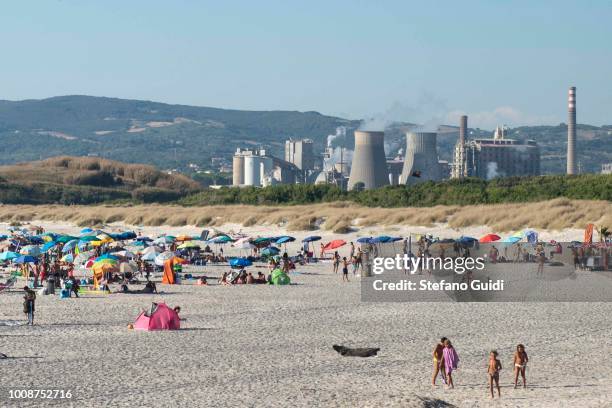 The sea water is tinged with a turquoise color where it stands out on the white beach. For years, tourists attracted by the evocative colors spend...