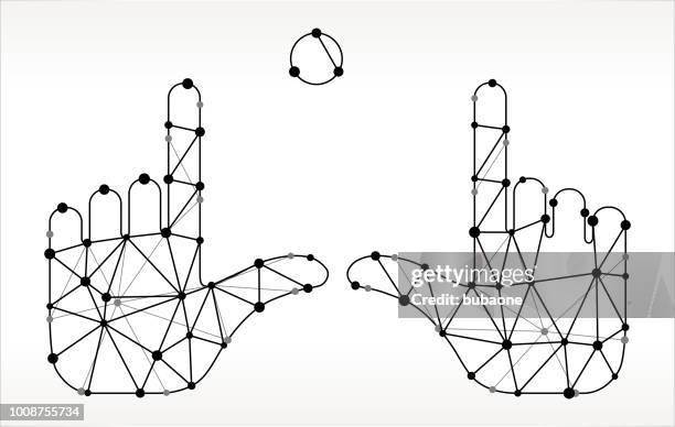 field goal hands triangle node black and white pattern - field goal stock illustrations