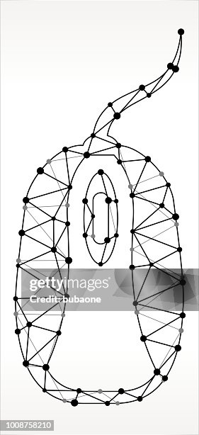Computer Mouse Triangle Node Black And White Pattern High-Res Vector ...