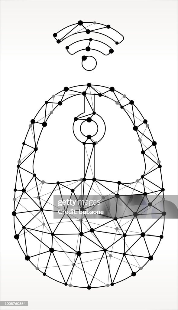 Computer Mouse Triangle Node Black And White Pattern High-Res Vector ...