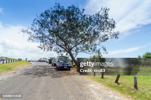 Cars Parked In Layby On Johansen Park Headland High-Res Stock Photo ...