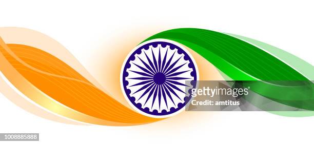 indian flag abstract flowing - india flag stock illustrations